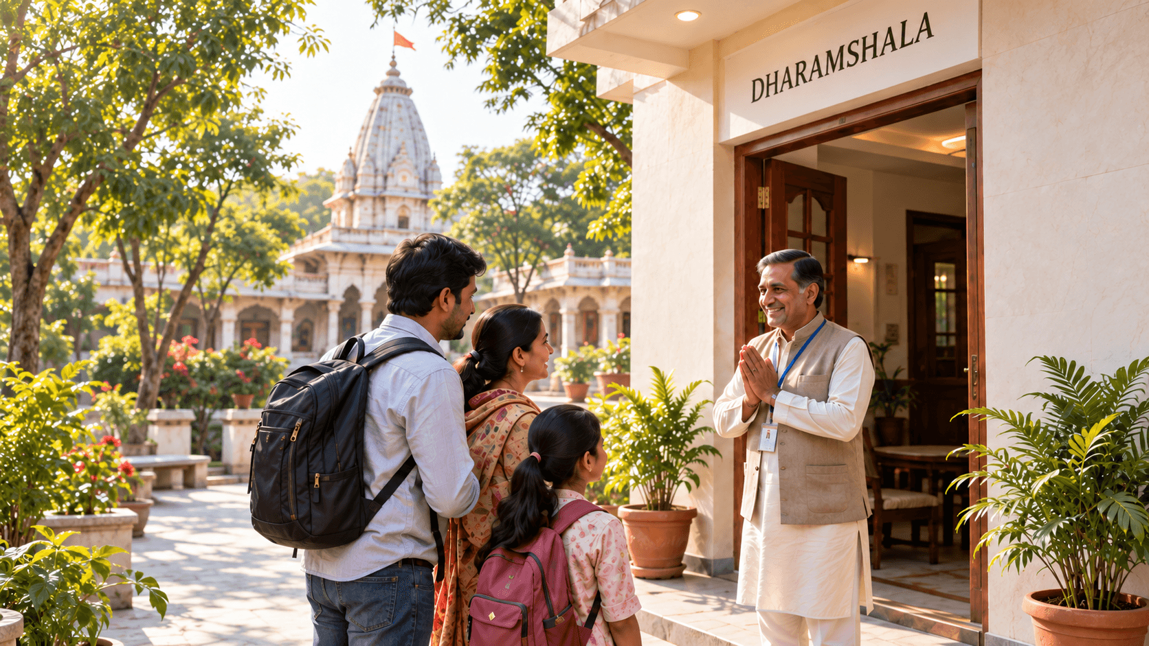 Dharamshala welcoming pilgrims